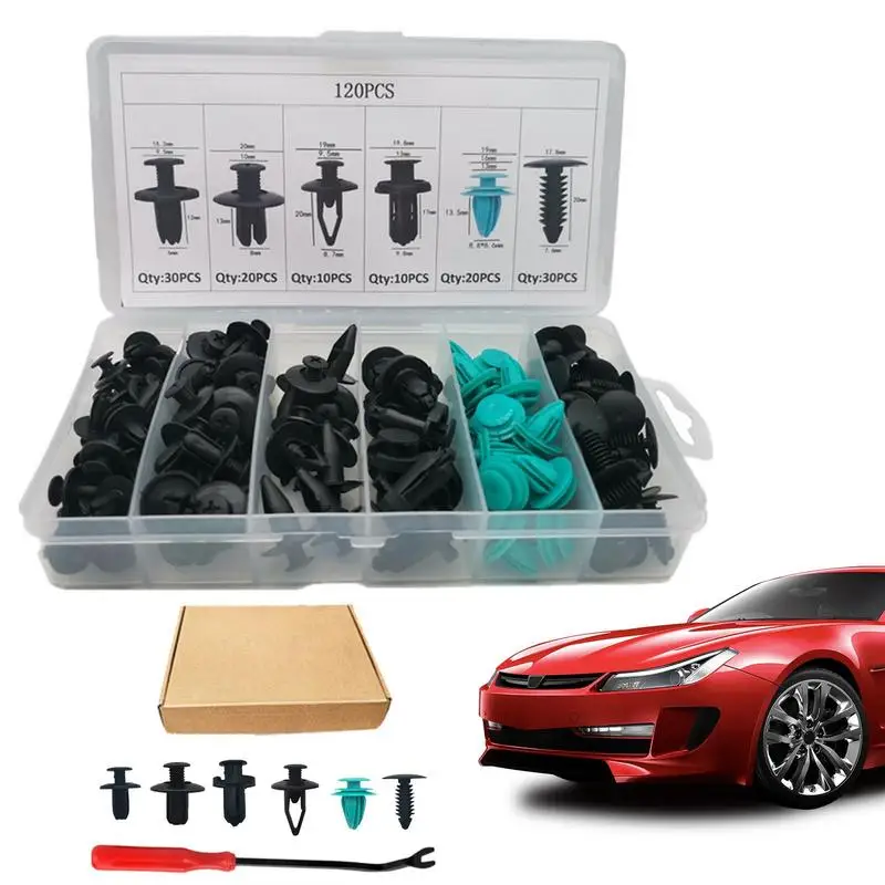Car Retainer Clips 120pcs Universal Car Body Trim Clips Affordable Door Trim Car Body Rivets Liner Fixed Clips Fasteners Tool 
Car Retainer Clips 120pcs Universal Car Body Trim Clips Affordable Door Trim Car Body Rivets Liner Fixed Clips Fasteners Tool