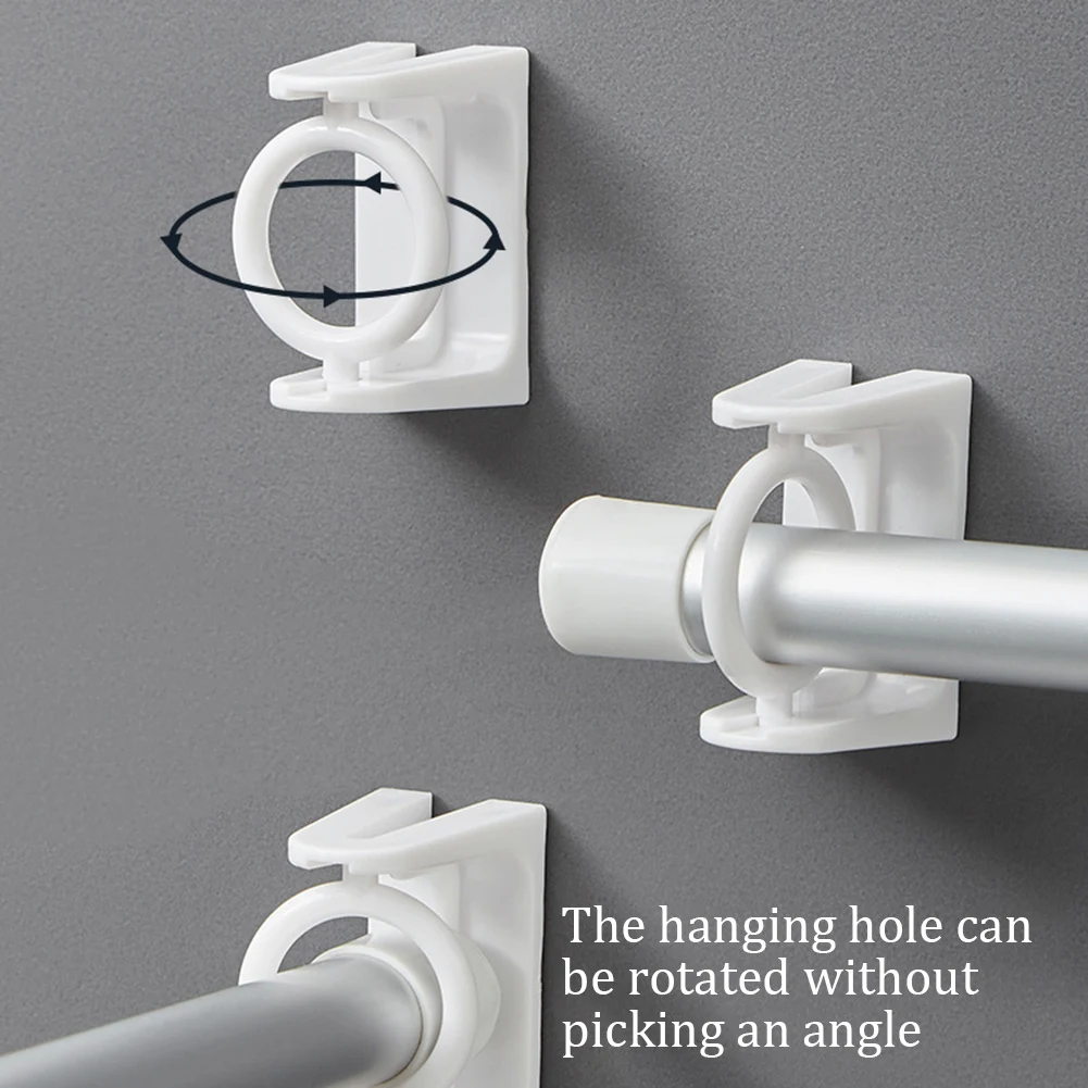 2Pcs Curtain Rod Bracket Hooks Adjustable Clear Wall Bracket punch-free Steerable ring triangular hanging Self Adhesive Rods
2Pcs Curtain Rod Bracket Hooks Adjustable Clear Wall Bracket punch-free Steerable ring triangular hanging Self Adhesive Rods