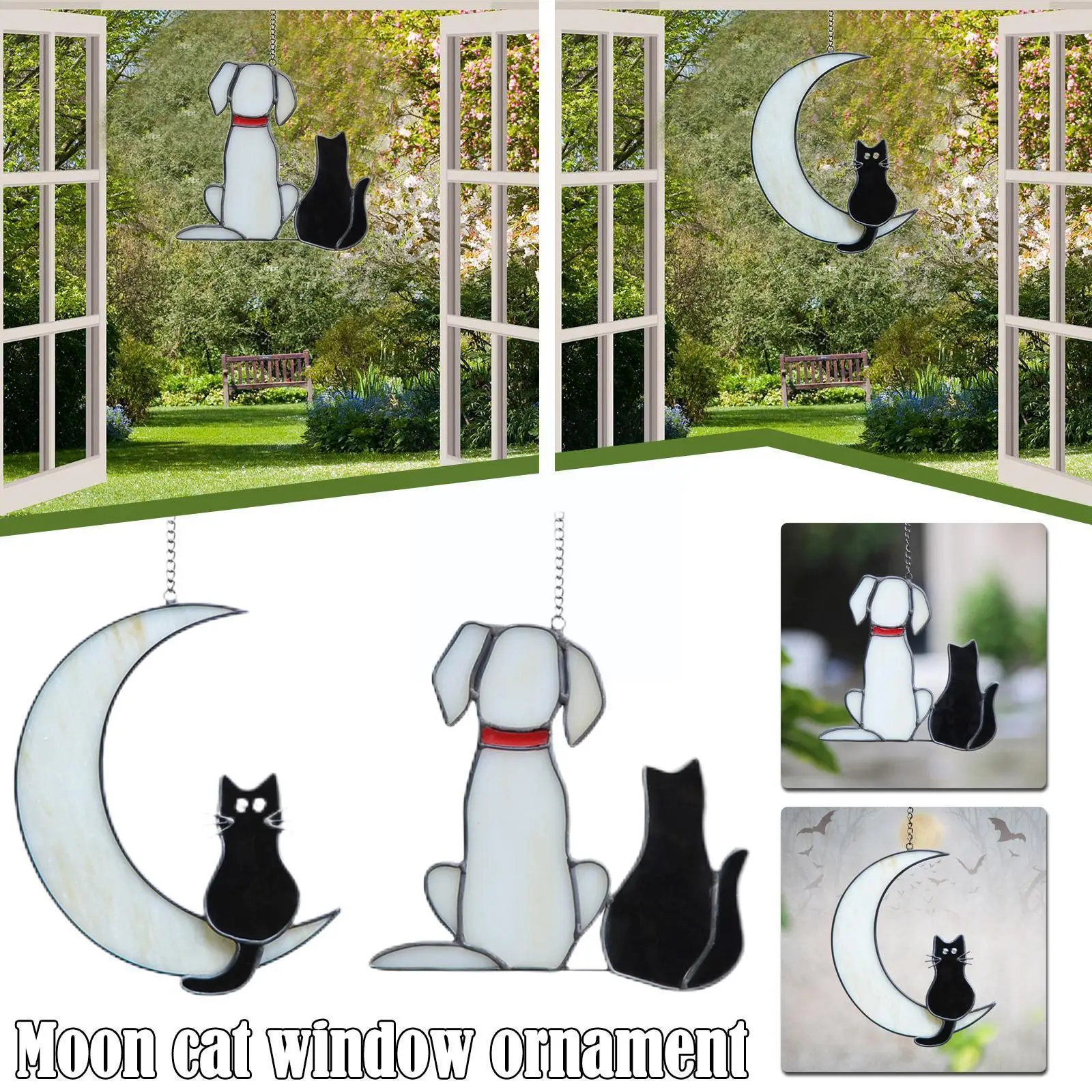 Creative Stained Glass Dog And Cat Home Window Hanging Window DIY Hanging Dreamcatcher Wind Home Chimes Ornaments Crafts De S4W7
Creative Stained Glass Dog And Cat Home Window Hanging Window DIY Hanging Dreamcatcher Wind Home Chimes Ornaments Crafts De S4W7