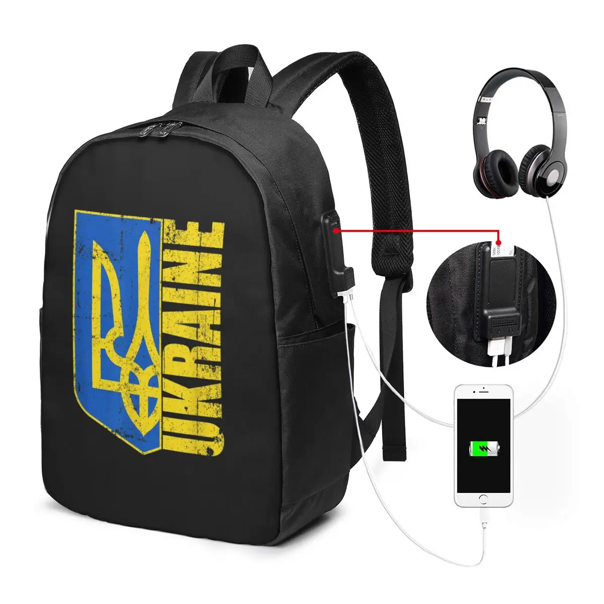 Vintage Ukraine Ukrainian Flag USB 17 Inch Men Women Unisex Outdoor Sport Camping Hunting Backpack Travel Casual Back Pack
Vintage Ukraine Ukrainian Flag USB 17 Inch Men Women Unisex Outdoor Sport Camping Hunting Backpack Travel Casual Back Pack