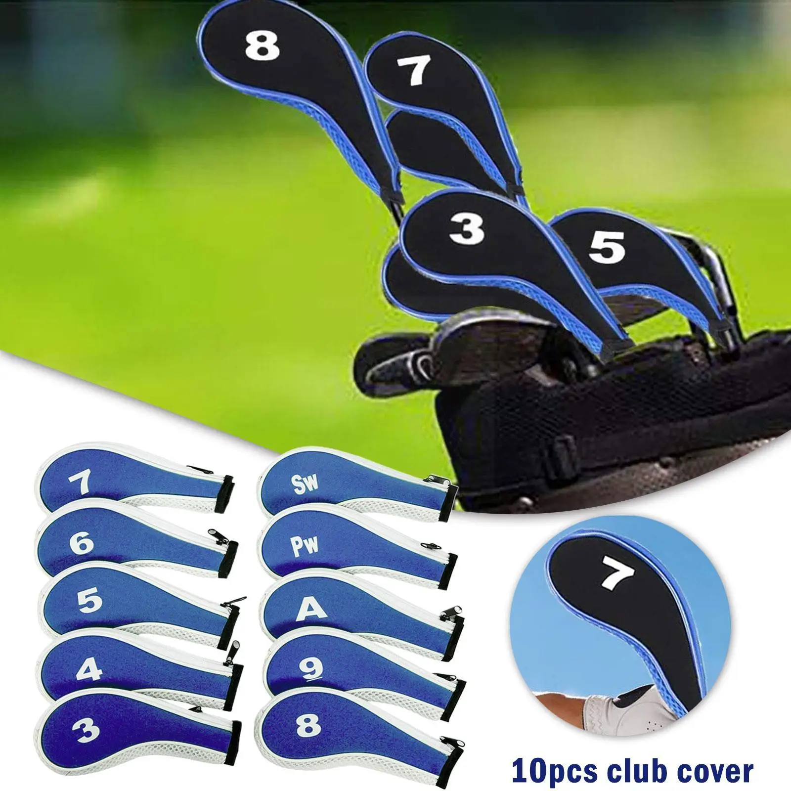 Golf Zipper Rod Head Cover Diving Material Golf Club Zipper Long Cap With Golf Club Protector Zipper Neck F9G6
Golf Zipper Rod Head Cover Diving Material Golf Club Zipper Long Cap With Golf Club Protector Zipper Neck F9G6