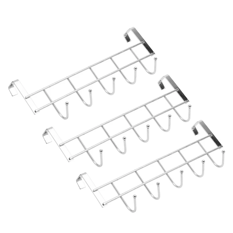 3X 5 Hooks Over Door Home Bathroom Kitchen Coat Towel Loop Hanger Rack Holder Shelf,Silver
3X 5 Hooks Over Door Home Bathroom Kitchen Coat Towel Loop Hanger Rack Holder Shelf,Silver