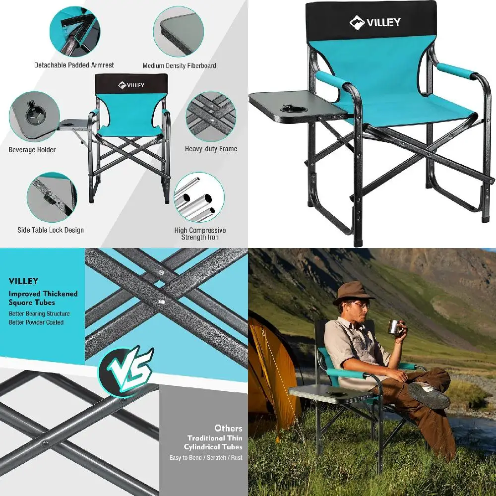 Park Durable, 350lb Capacity Portable Folding Directors Chairs for Adults, Teens, Camping, Tailgating, Lawn, Picnic, Fishing, Be
Park Durable, 350lb Capacity Portable Folding Directors Chairs for Adults, Teens, Camping, Tailgating, Lawn, Picnic, Fishing, Be
