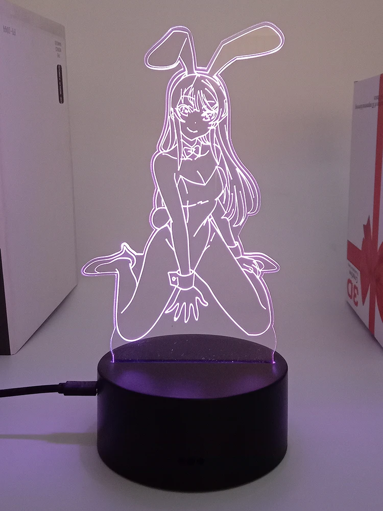 3d Светодиодная лампа Alilo Bunny girl senpai Mai Sakurajima для дома украшения ночник аниме фигурки декор комнаты светодиодная лампа манга светильник ночны...
3d Светодиодная лампа Alilo Bunny girl senpai Mai Sakurajima для дома украшения ночник аниме фигурки декор комнаты светодиодная лампа манга светильник ночны...