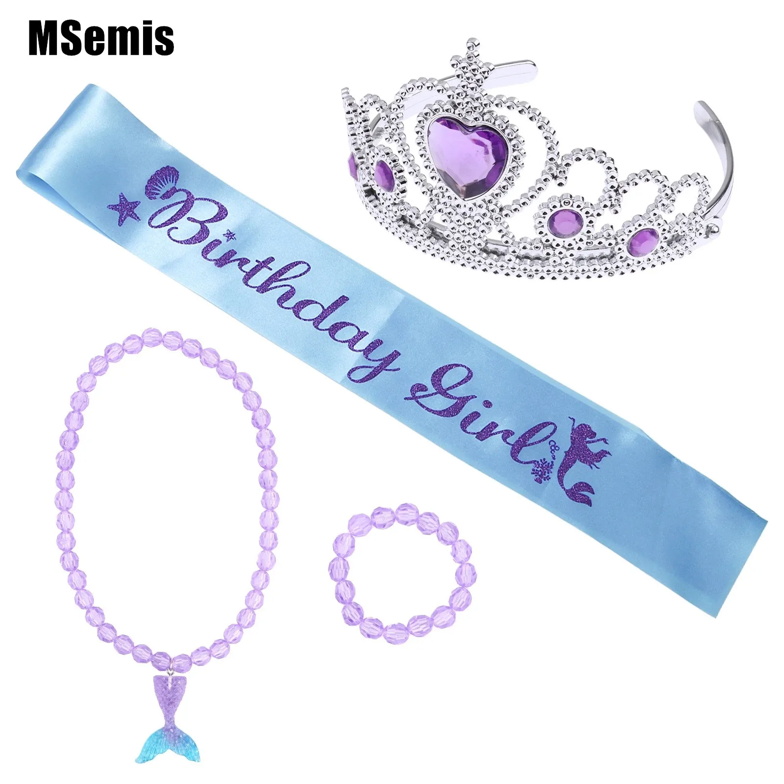 Mermaid Princess Sequin Mermaid Taile Pendant Necklace Bracelet Crown Birthday Party Decor Hair Accessories Girls Birthday Gifts
Mermaid Princess Sequin Mermaid Taile Pendant Necklace Bracelet Crown Birthday Party Decor Hair Accessories Girls Birthday Gifts