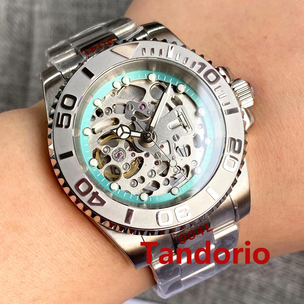 40mm Sapphire Glass 20ATM White NH70 Movement Transparent Automatic Silver Men Watch Screw Crown Green Chapter Ring
40mm Sapphire Glass 20ATM White NH70 Movement Transparent Automatic Silver Men Watch Screw Crown Green Chapter Ring