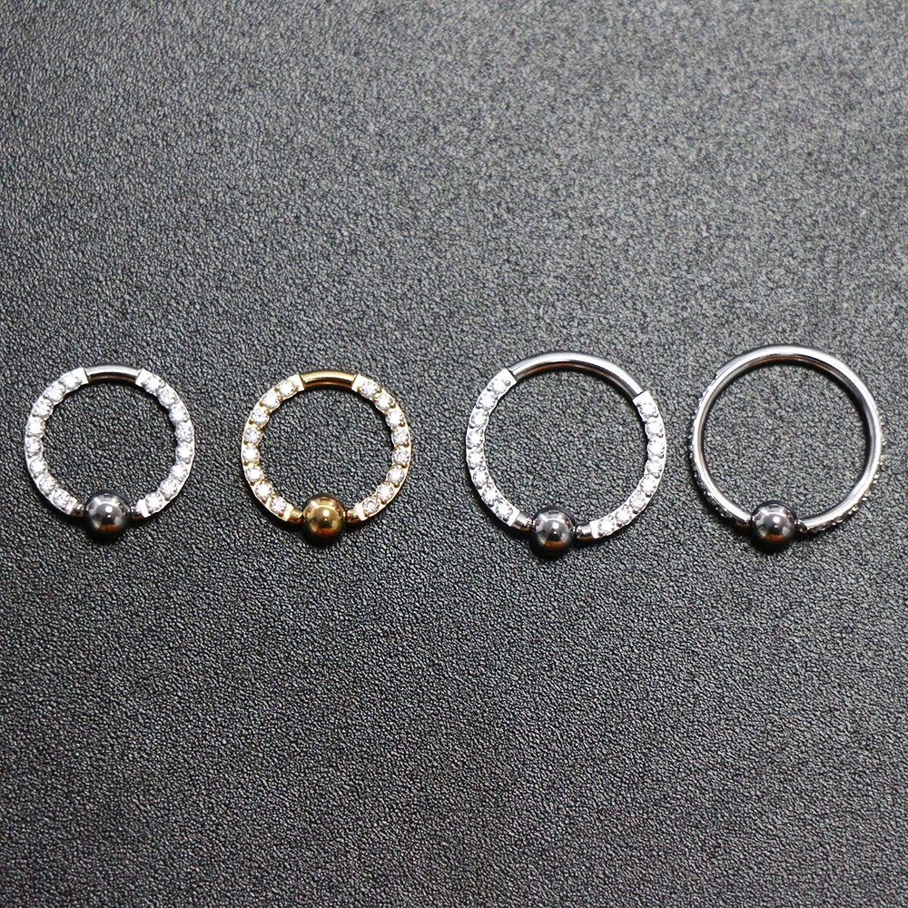 QIANYE Front Side Many CZ Zircon Captive Bead Rings Fake Nose Septum Jewelrys CBR BCR Piercing 16G
QIANYE Front Side Many CZ Zircon Captive Bead Rings Fake Nose Septum Jewelrys CBR BCR Piercing 16G