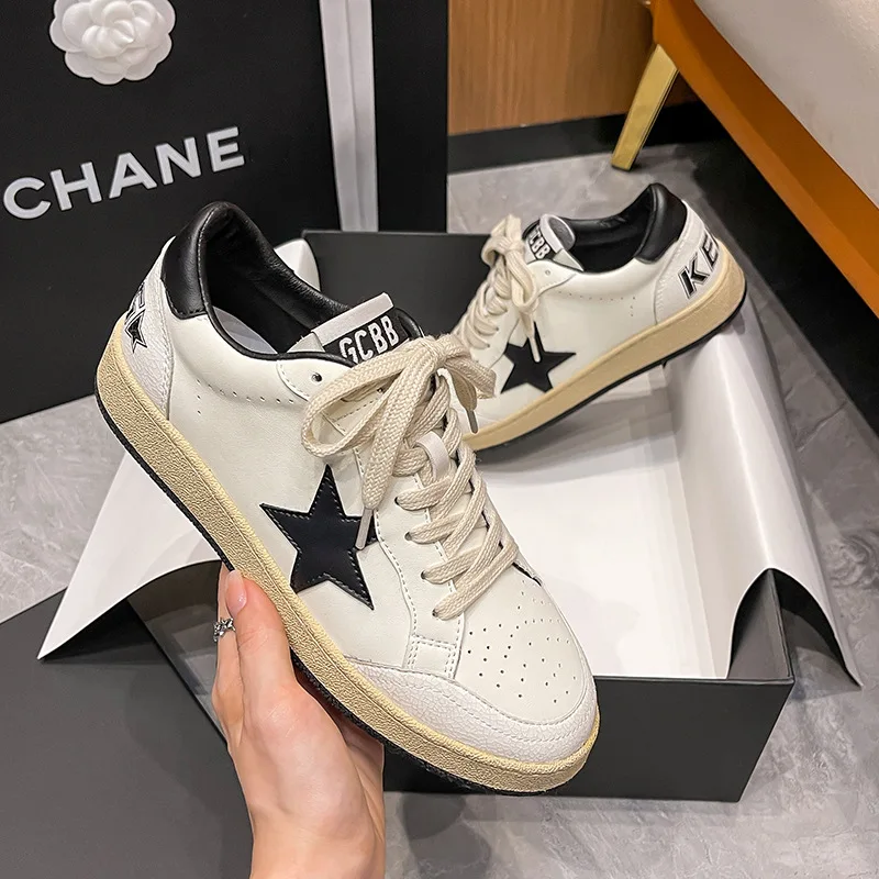

goose shoes Star Little Dirty Shoes 2023 New Flat Casual Color Matching Sports Star Inner Height Increase Dirty Shoes for Women
