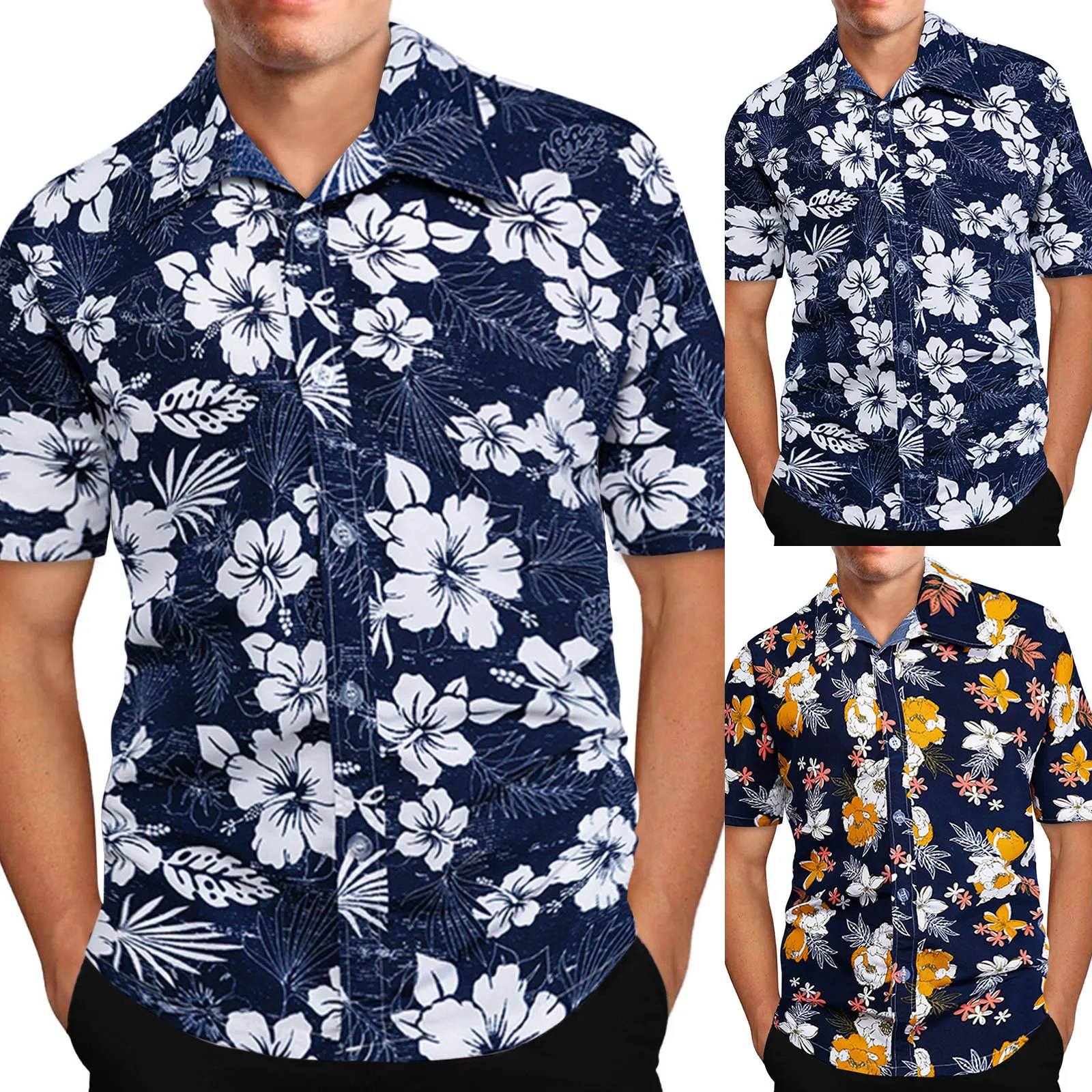 Collar Spring Casual Blouse Men's Loose Printed Shirts Turndown Short-Sleeved Men Shirts Casual Tunic Top
Collar Spring Casual Blouse Men's Loose Printed Shirts Turndown Short-Sleeved Men Shirts Casual Tunic Top