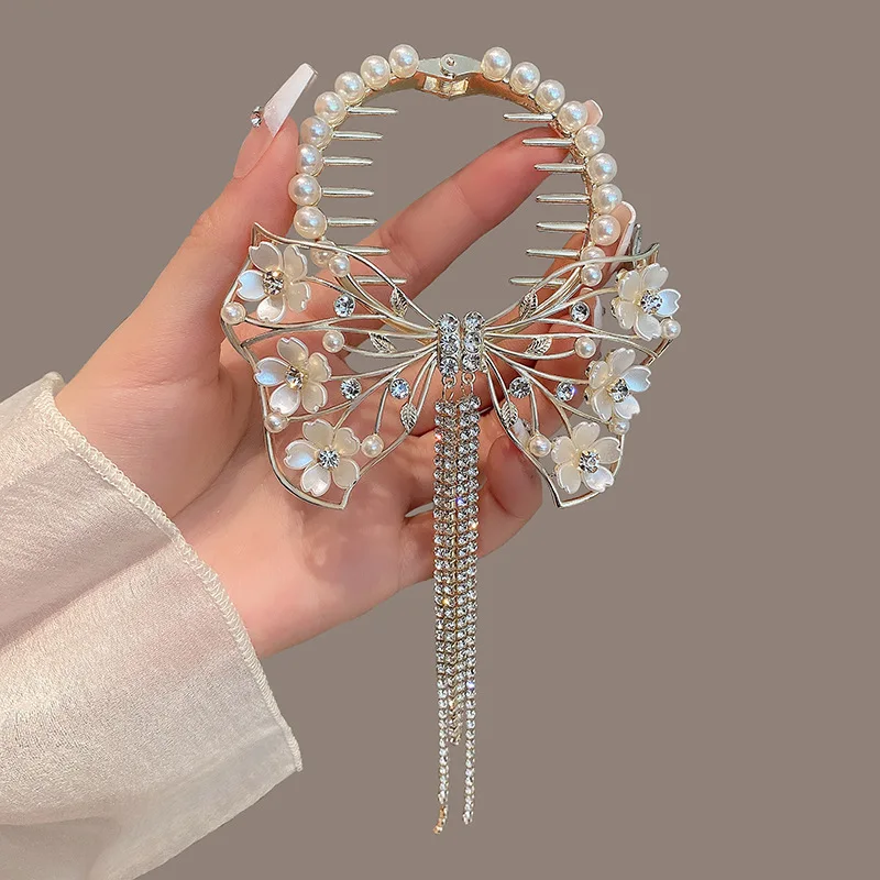 New Sweet Bow Tassel Hair Clip Pill Head Hair Claw Female Elegant Hair Clip Ponytail Buckle Tiara Summer Accessories
New Sweet Bow Tassel Hair Clip Pill Head Hair Claw Female Elegant Hair Clip Ponytail Buckle Tiara Summer Accessories