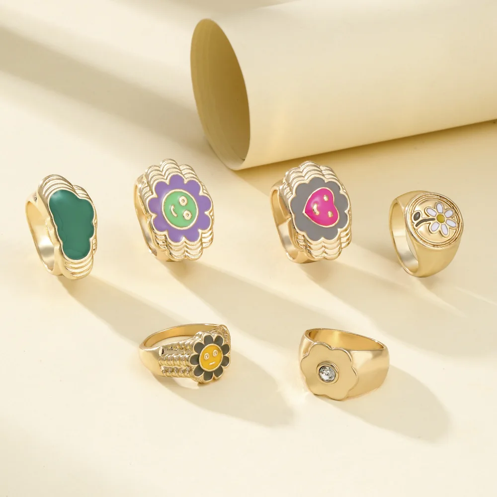 New Bohemia Colorful Heart Mushroom Rings Gold Colr Fashion Summer Simple Style Ring Girls Gifts
New Bohemia Colorful Heart Mushroom Rings Gold Colr Fashion Summer Simple Style Ring Girls Gifts