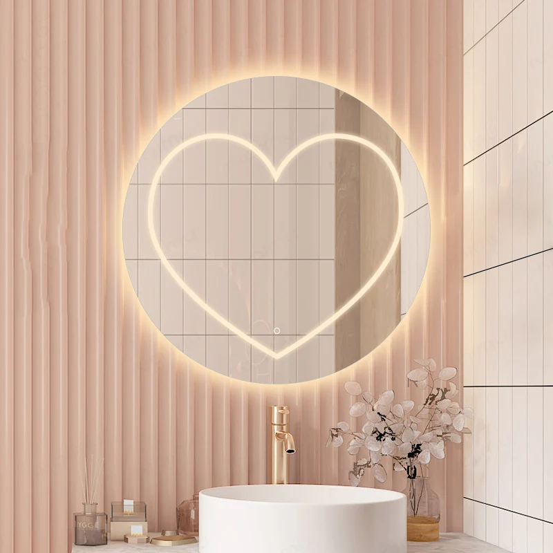 Art Round Bathroom Mirror With Led Light Touch Control Makeup Cute Mirror Bathroom Modern Espejo Pared Aesthetic Mirror EB5BM
Art Round Bathroom Mirror With Led Light Touch Control Makeup Cute Mirror Bathroom Modern Espejo Pared Aesthetic Mirror EB5BM