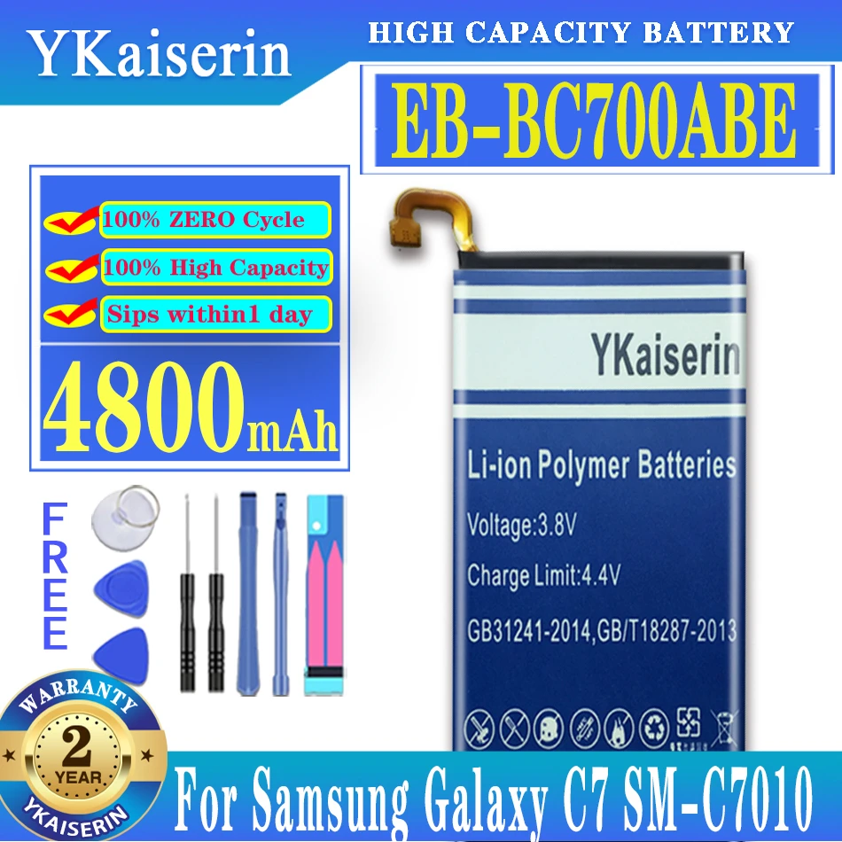 Ykaisсеребрин для SAMSUNG EB-BC700ABE 4800 мАч аккумулятор для Samsung Galaxy C7 C7000 C7010 C7018 C7 Pro C7Pro Duos SM-C701F/DS SM-C700
Ykaisсеребрин для SAMSUNG EB-BC700ABE 4800 мАч аккумулятор для Samsung Galaxy C7 C7000 C7010 C7018 C7 Pro C7Pro Duos SM-C701F/DS SM-C700