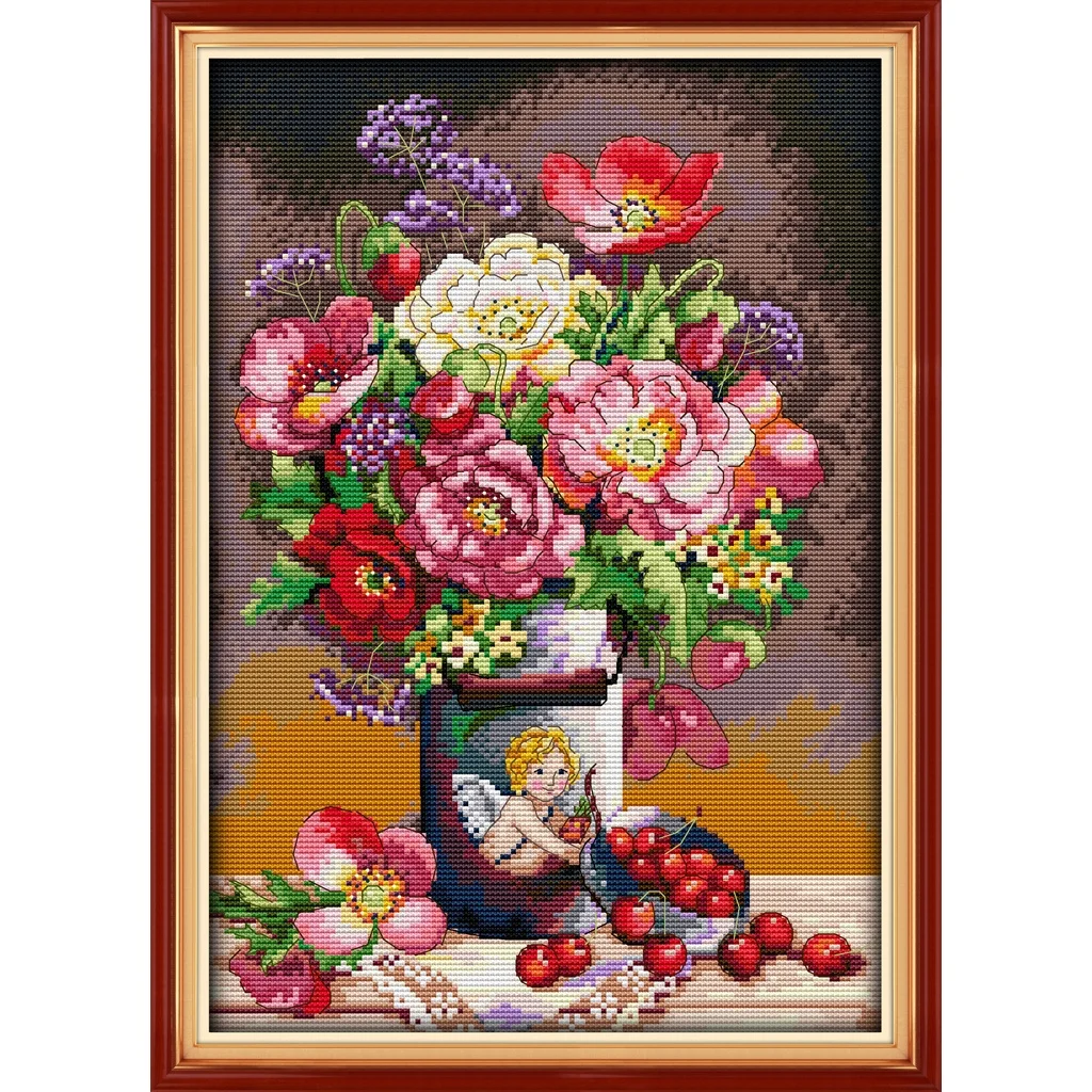 Cupid's Flower Embroidery Stamped Cross Stitch Patterns Kits Printed Canvas 11CT 14CT Needlework Cross-Stitch
Cupid's Flower Embroidery Stamped Cross Stitch Patterns Kits Printed Canvas 11CT 14CT Needlework Cross-Stitch