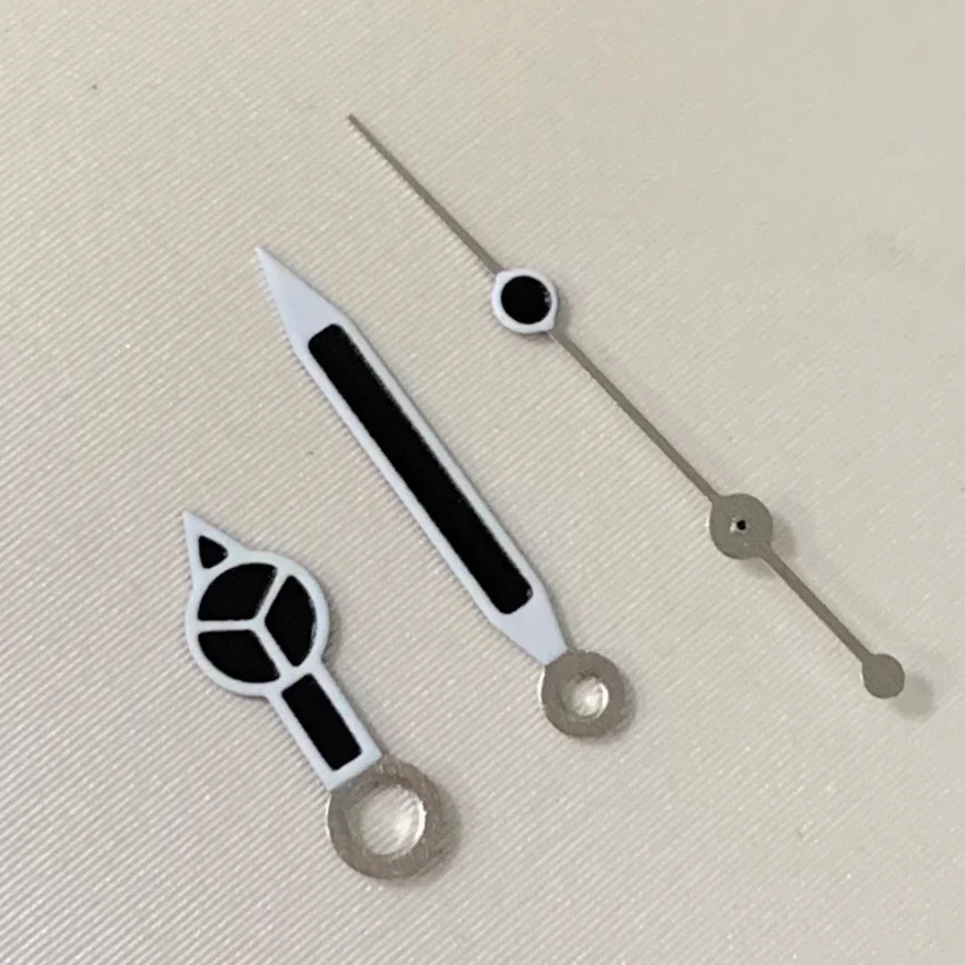 Watch Hand 7.8MM Watch Accessories White Edge Green Luminous Three Hands with NH35/ NH36 Automatic Movement Watch Hand 
Watch Hand 7.8MM Watch Accessories White Edge Green Luminous Three Hands with NH35/ NH36 Automatic Movement Watch Hand