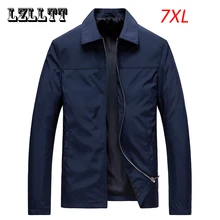 Spring Autumn Men Windproof Casual Solid Jackets Coats Men Bomber Windbreaker Jackets Men’s Jacket Overcoats Male Plus Size 7XL
