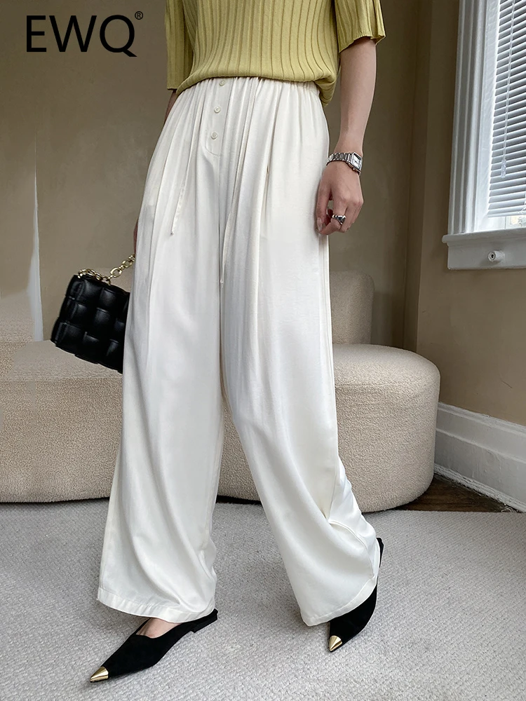 EWQ Simplicity High Waist Drawstring Pants For Women Solid Straight Office Lady Wide Leg Elegant Trouser 2023 Autumn New 26D3191
EWQ Simplicity High Waist Drawstring Pants For Women Solid Straight Office Lady Wide Leg Elegant Trouser 2023 Autumn New 26D3191