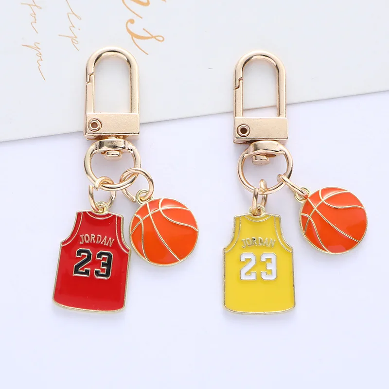 Cartoon fashion basketball jersey keychain creative alloy dripping oil car key pendant student bag ornament wholesale
Cartoon fashion basketball jersey keychain creative alloy dripping oil car key pendant student bag ornament wholesale