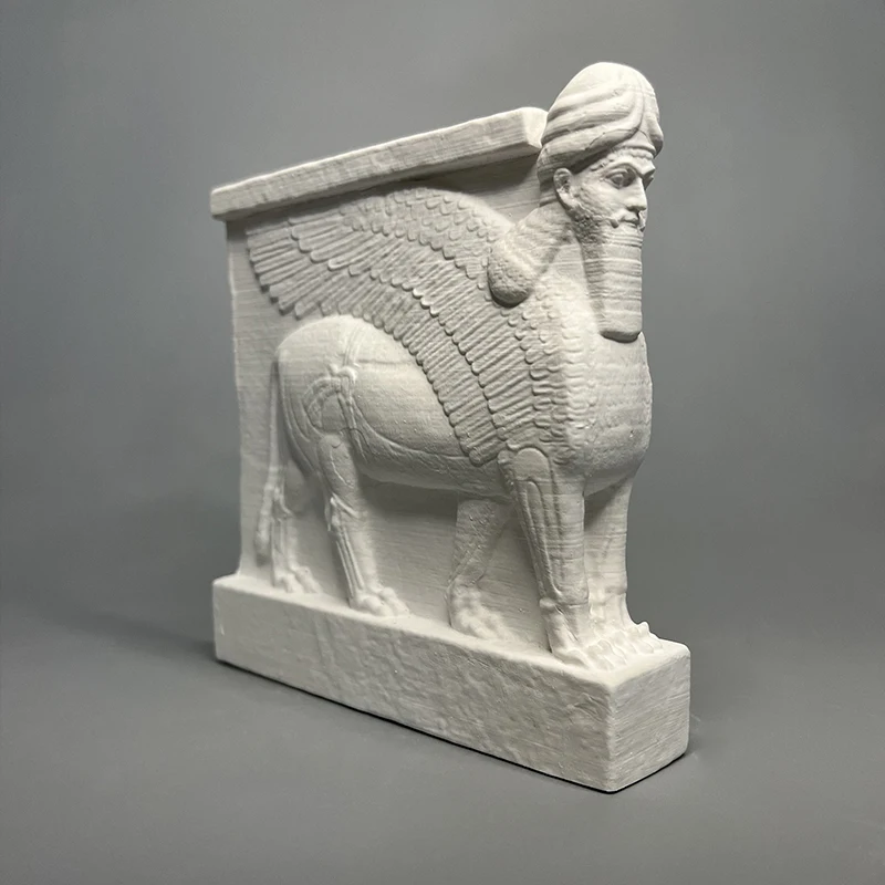 Iraqi Assyrian culture people head winged cow statue plaster sculpture to decorate the home ornaments
Iraqi Assyrian culture people head winged cow statue plaster sculpture to decorate the home ornaments