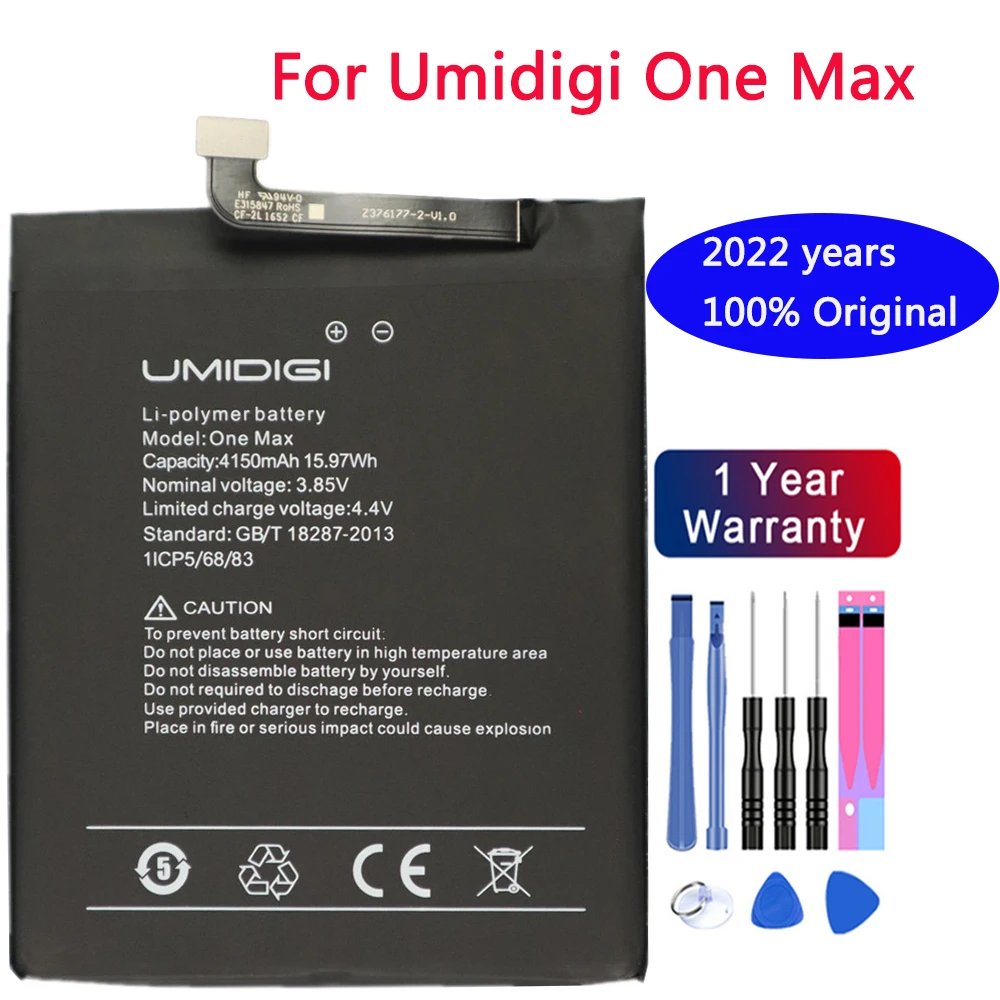 2022 год, 100% оригинальный аккумулятор UMI для телефона Umidigi One Max, аккумулятор 4150 мАч, 6,3 дюйма, MTK6763, высококачественный аккумулятор + Инструменты
2022 год, 100% оригинальный аккумулятор UMI для телефона Umidigi One Max, аккумулятор 4150 мАч, 6,3 дюйма, MTK6763, высококачественный аккумулятор + Инструменты