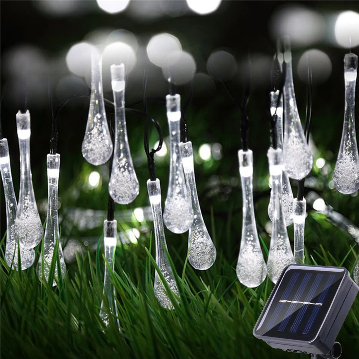 Water Droplets Solar String Lights New Crystal LED Teardrop Light Christmas Fariy Lights Waterproof Solar Powered Patio Light
Water Droplets Solar String Lights New Crystal LED Teardrop Light Christmas Fariy Lights Waterproof Solar Powered Patio Light