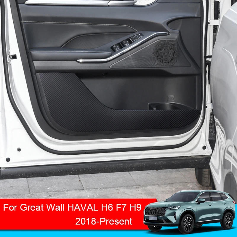 

4PCS Car Door Anti Kick Pad For Great Wall HAVAL H6 H6S F7 F7X H9 2018-2025 Leather Protection Film Protector Sticker Accessory