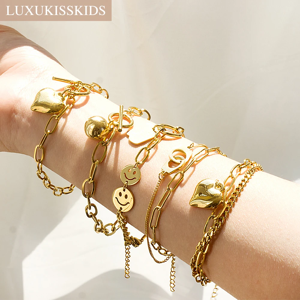 LUXUKISSKIDS Boho Stainless Steel Women Bracelets Y2K Accessories Chunky Double Bracelet Aesthetic Jewelry On Wrist Girls Gifts
LUXUKISSKIDS Boho Stainless Steel Women Bracelets Y2K Accessories Chunky Double Bracelet Aesthetic Jewelry On Wrist Girls Gifts