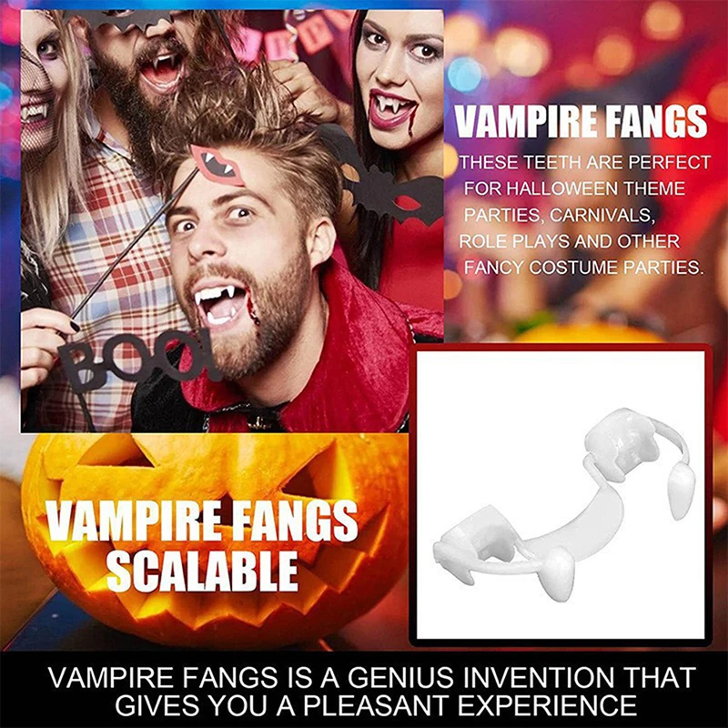 1pc 6*3*1.5cm Retractable Fangs Holiday Party Masquerade Props Vampire Denture Braces Decoration Halloween
1pc 6*3*1.5cm Retractable Fangs Holiday Party Masquerade Props Vampire Denture Braces Decoration Halloween