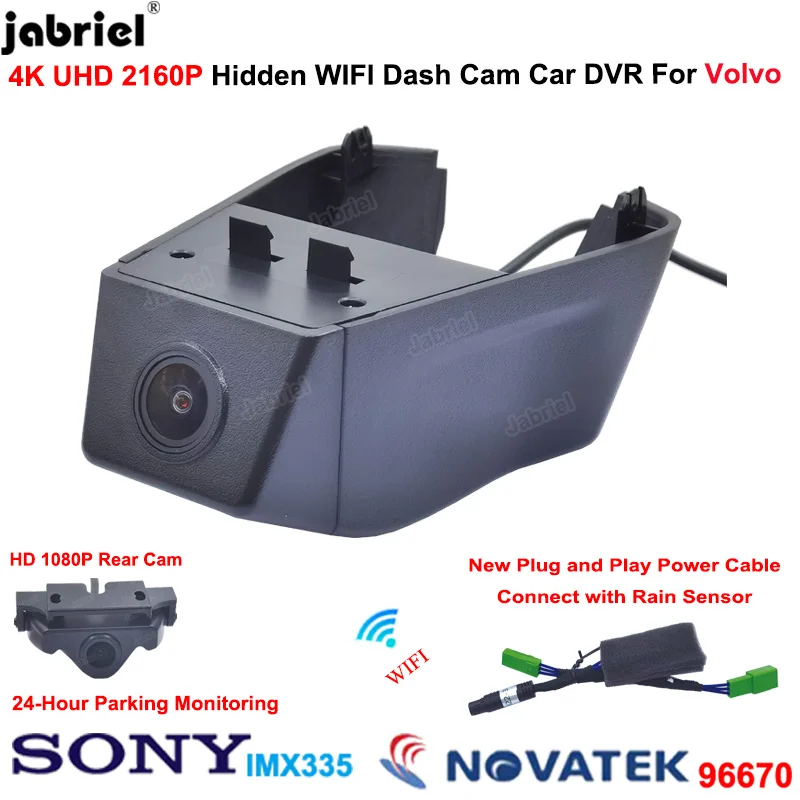 Jabriel 4K 2160P Car DVR Video Recorder Front and Rear DashCam for Volvo XC90 B5 2022 2023 2024 for Volvo XC90 B6 2022 2023 2024
Jabriel 4K 2160P Car DVR Video Recorder Front and Rear DashCam for Volvo XC90 B5 2022 2023 2024 for Volvo XC90 B6 2022 2023 2024