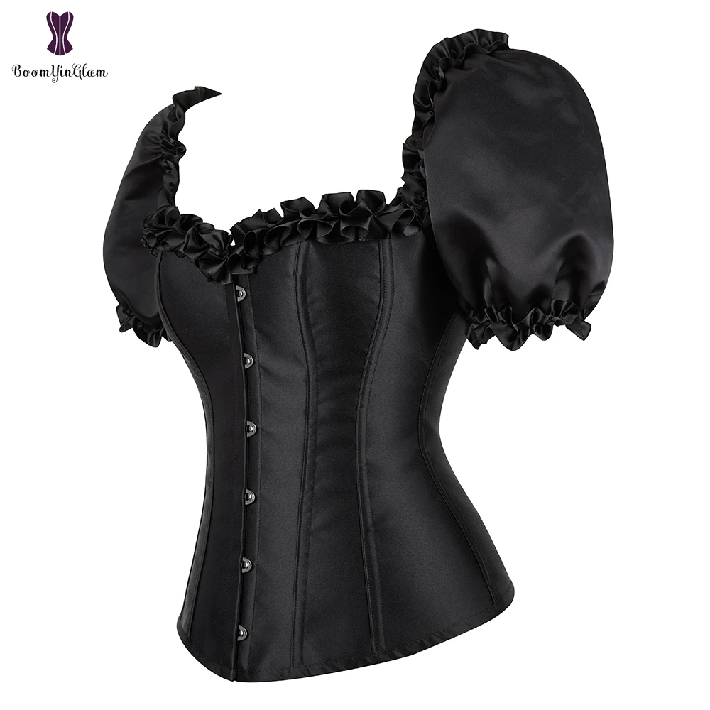 Women Puff Short Sleeve Overbust Bustier Top Sexy Square Neck Ruffled Trim Lace-Up Back Push Up Boned Corset
Women Puff Short Sleeve Overbust Bustier Top Sexy Square Neck Ruffled Trim Lace-Up Back Push Up Boned Corset