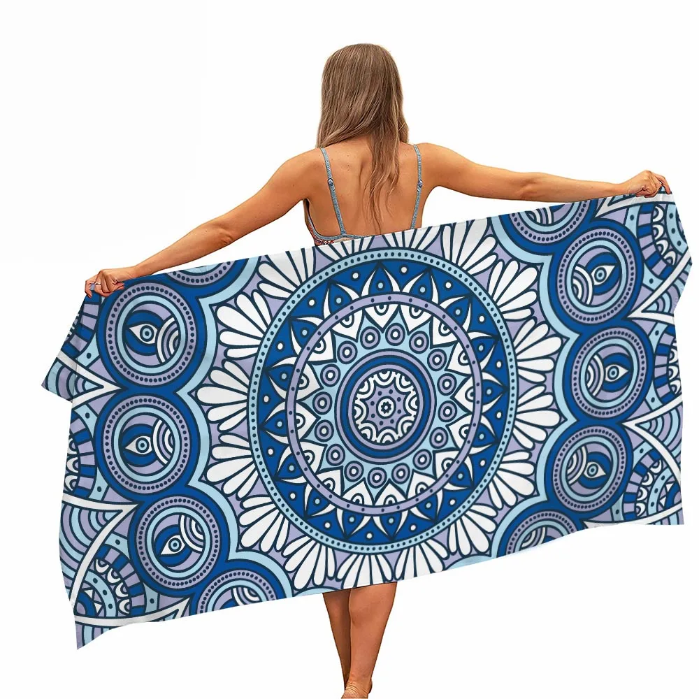 Blue Bohemian Beach Towel Square Quick-Dry Throws Mandala Outdoor Picnic Mat Peacock Camping Carpet Swimming Towels 70x140cm
Blue Bohemian Beach Towel Square Quick-Dry Throws Mandala Outdoor Picnic Mat Peacock Camping Carpet Swimming Towels 70x140cm