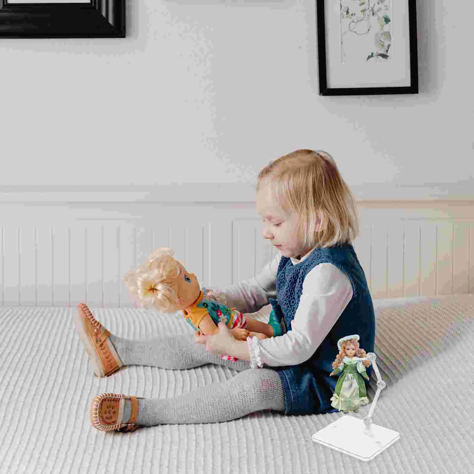 4 Pcs Action Figure Stand Plastic Models Manual Support Accessories Desktop Wear-resistant Adjustable Holder 
4 Pcs Action Figure Stand Plastic Models Manual Support Accessories Desktop Wear-resistant Adjustable Holder