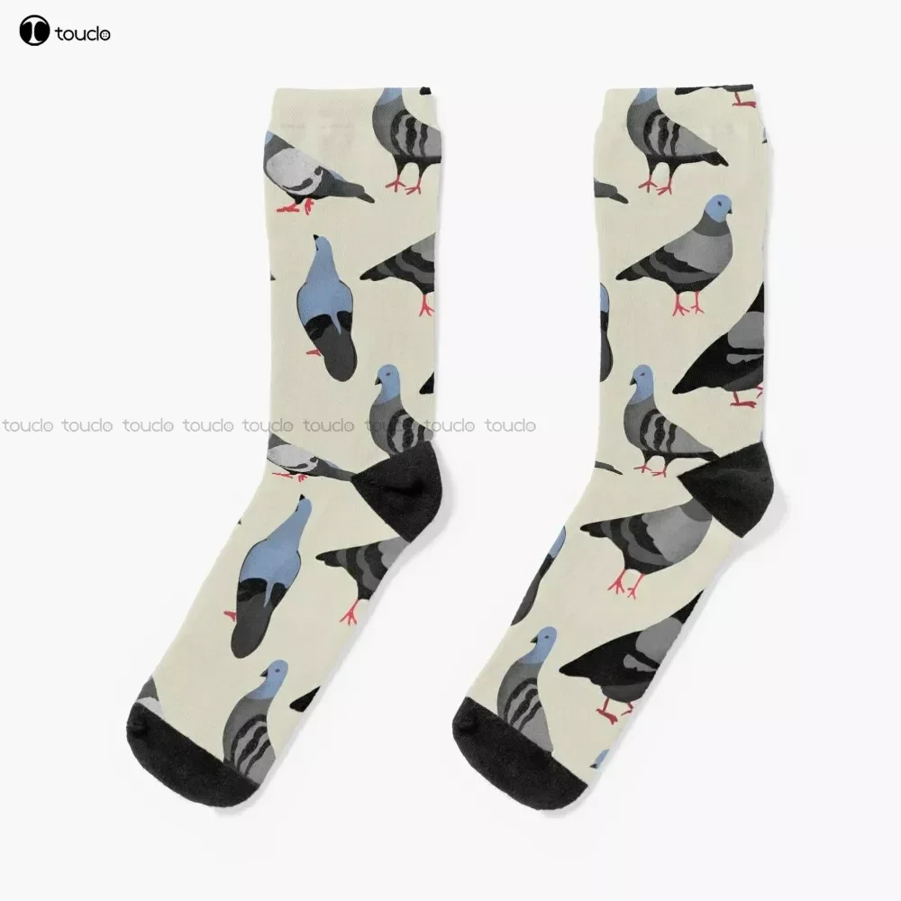 

The Pigeons Pigeon, Nyc, New York, Funky, Pattern A Day, Bird, Bird Watching, Animal Lovers Socks 360° Digital Print Streetwear