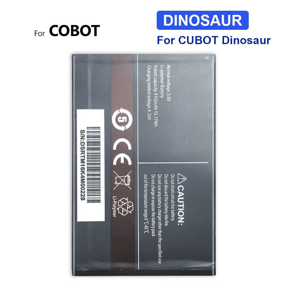 4150 мАч запасная батарея для CUBOT Dinosaur Batterij + номер отслеживания 
4150 мАч запасная батарея для CUBOT Dinosaur Batterij + номер отслеживания