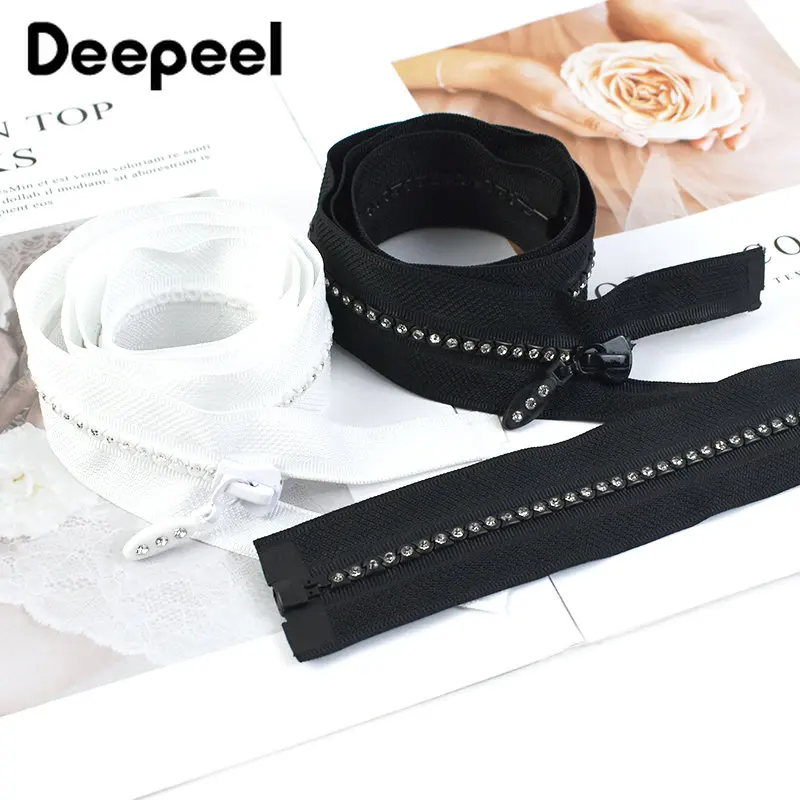 1Pc 5# 50/60/70cm Rhinestones Resin Zipper Open End Decorative Zip Repair Kit Down Jacket Coat Clothes Bag Sewing Accessories
1Pc 5# 50/60/70cm Rhinestones Resin Zipper Open End Decorative Zip Repair Kit Down Jacket Coat Clothes Bag Sewing Accessories