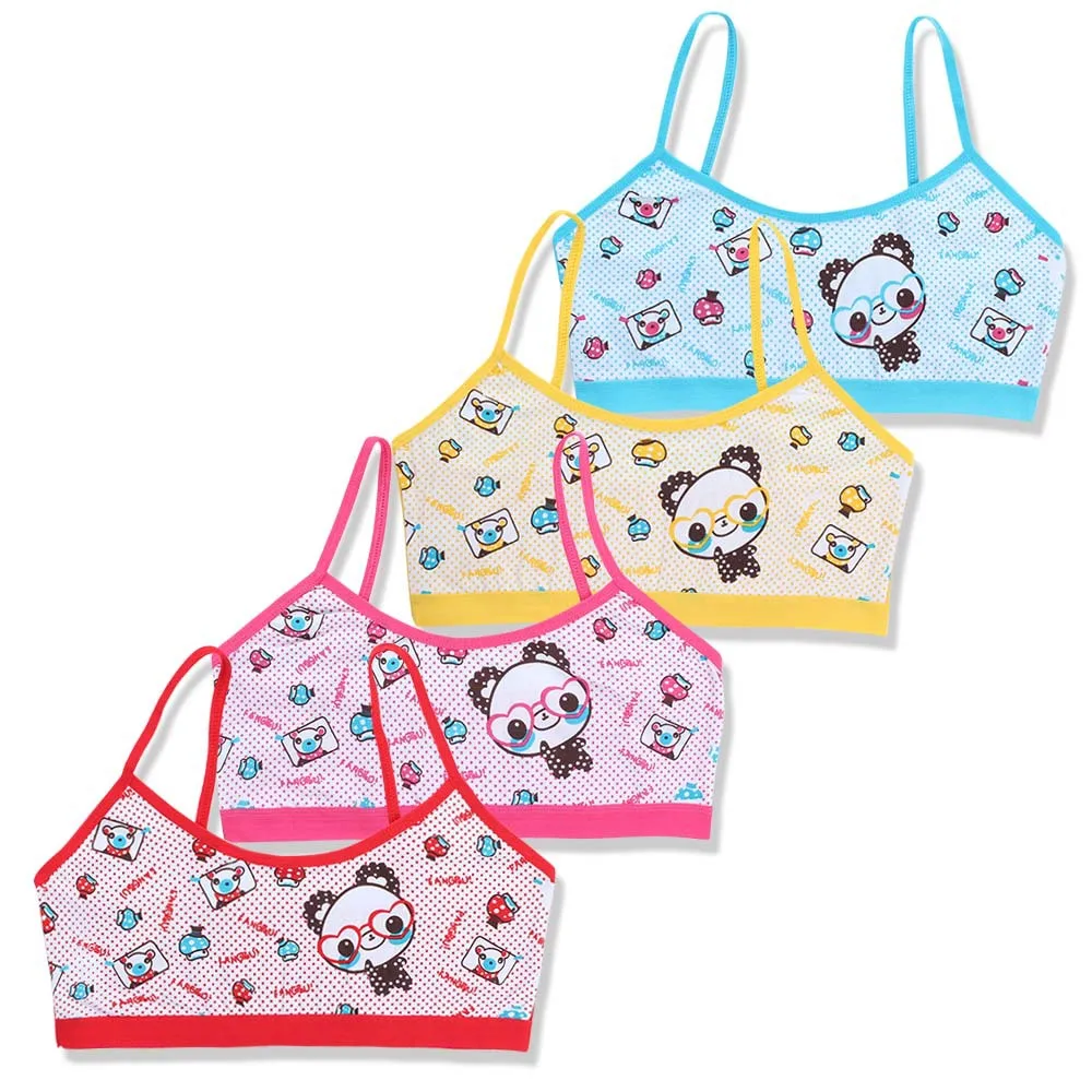 

3Pc/lot Teenager Tank Top for Girls Cotton Kids Underwear Model Cartoon Kids Singlets Children Camisole Baby Bras Undershirt