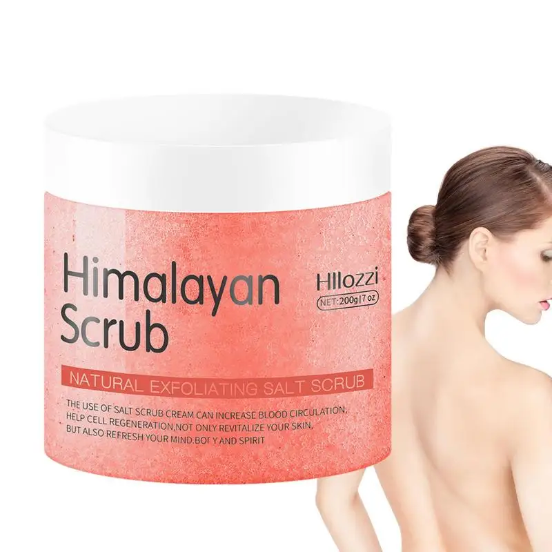 

Himalayan Salts Scrub Body Exfoliator Exfoliator Salt Pink Natural Scrub For Body Moisturizes Skin Deep Cleansing Scars Salt