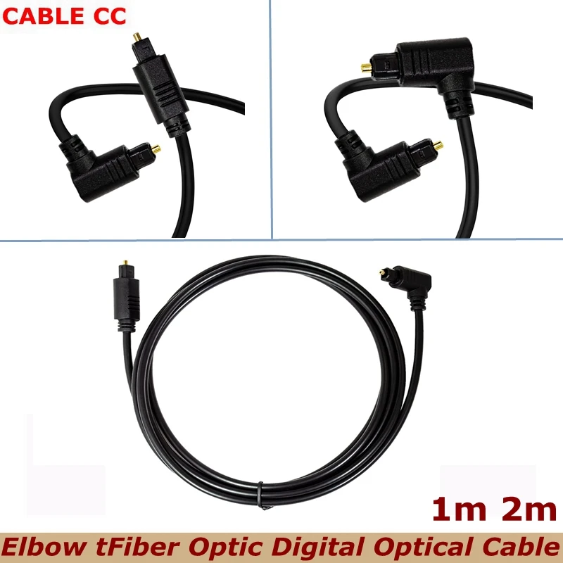 

1m 90 Degree Ebow Vention Digital Optical Audio Cable Toslink SPDIF Coaxial Cable for Xbox PS4 Amplifiers Soundbar Fiber Cable