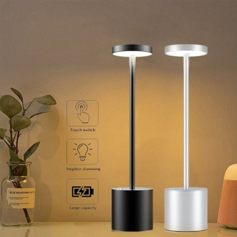 Touch Sensor Cordless Table Lamp LED Rechargeable Desk Lamp Dimming Eye-protection Bedside Lamp for Restaurant/Cafe/Bar Decor
Touch Sensor Cordless Table Lamp LED Rechargeable Desk Lamp Dimming Eye-protection Bedside Lamp for Restaurant/Cafe/Bar Decor