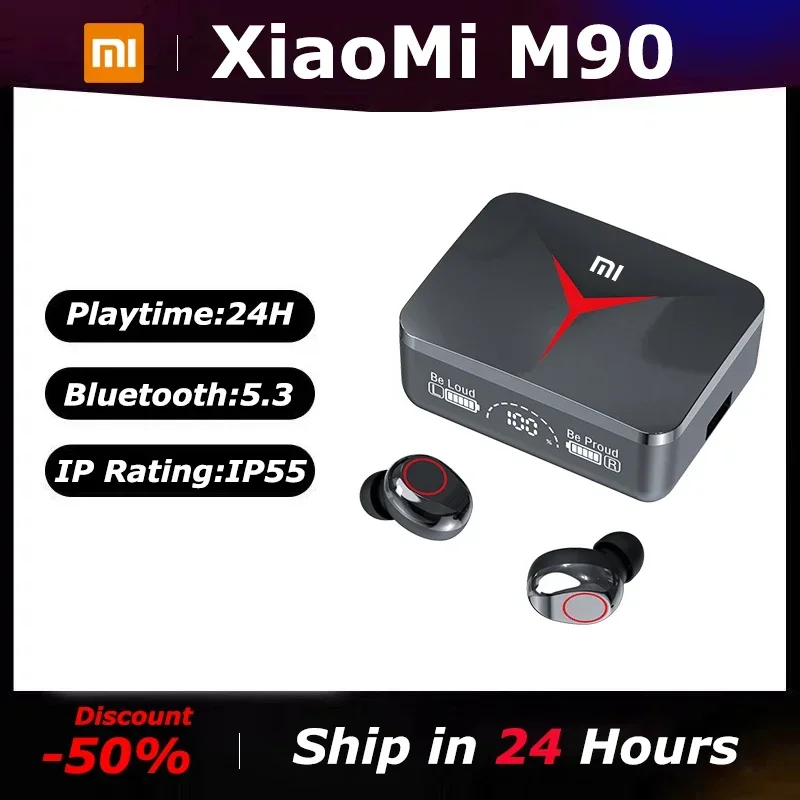 Xiaomi TWS M90 Wireless Earphones Touch control Gaming Headphones Bluetooth 5.3 Sport Earbuds Music Hifi Stereo With Microphone
Xiaomi TWS M90 Wireless Earphones Touch control Gaming Headphones Bluetooth 5.3 Sport Earbuds Music Hifi Stereo With Microphone