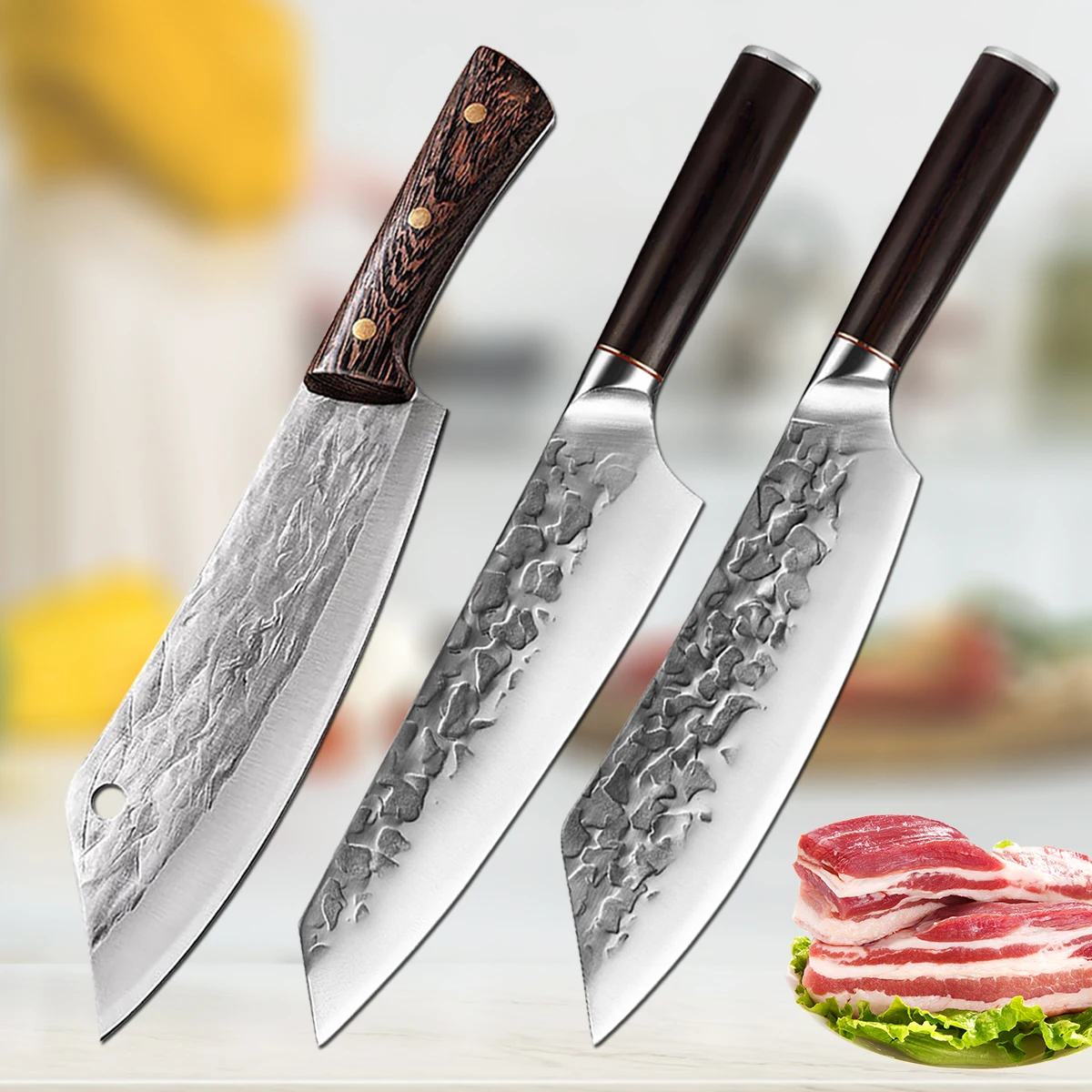 Stainless Steel Cleaver Knife Chef Knife Handmade Forged Chinese Kitchen Knife Vegetables Slicing Butcher Knife
Stainless Steel Cleaver Knife Chef Knife Handmade Forged Chinese Kitchen Knife Vegetables Slicing Butcher Knife