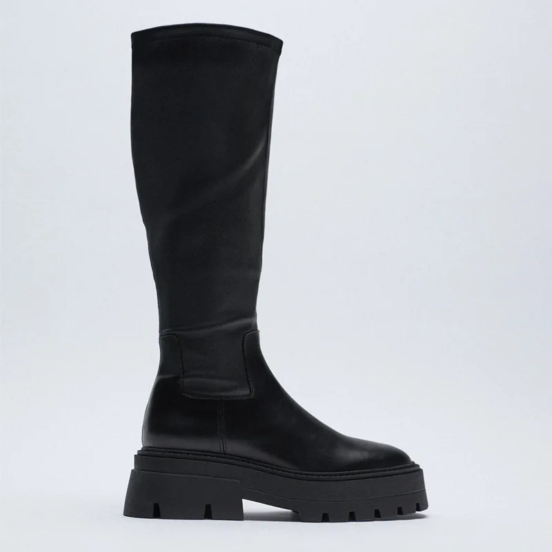 2022 New Ins ZA Women Genuine Leather Knee High Boots Chunk Platforms Punk Autumn Winter Shoes Woman Long High Motorcycle Boots
2022 New Ins ZA Women Genuine Leather Knee High Boots Chunk Platforms Punk Autumn Winter Shoes Woman Long High Motorcycle Boots