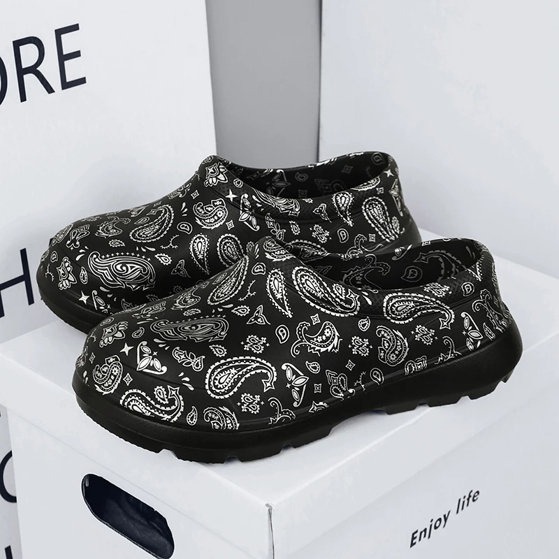 Paisley Men Chef Shoes for Kitchen Slip On Comfortable Anti-skid Nurse Shoes Women Trendy Unisex Waterproof Rain Boots Wholesale
Paisley Men Chef Shoes for Kitchen Slip On Comfortable Anti-skid Nurse Shoes Women Trendy Unisex Waterproof Rain Boots Wholesale