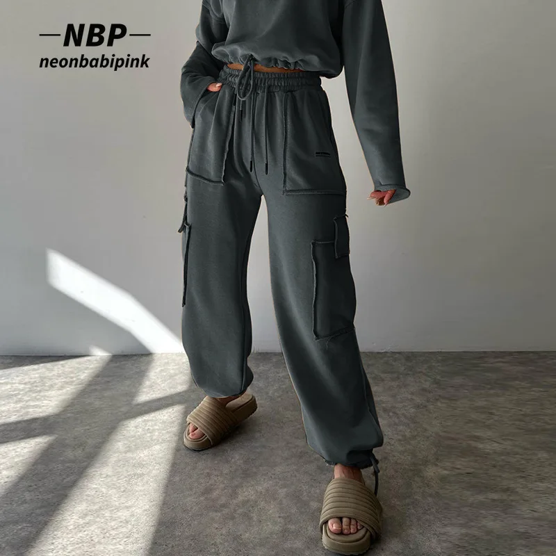 NEONBABIPINK Multi-pocket Drawstring Sweatpants Gray Joggers Casual Cargo Pants Women Streetwear Baggy Trousers N69-CE43
NEONBABIPINK Multi-pocket Drawstring Sweatpants Gray Joggers Casual Cargo Pants Women Streetwear Baggy Trousers N69-CE43