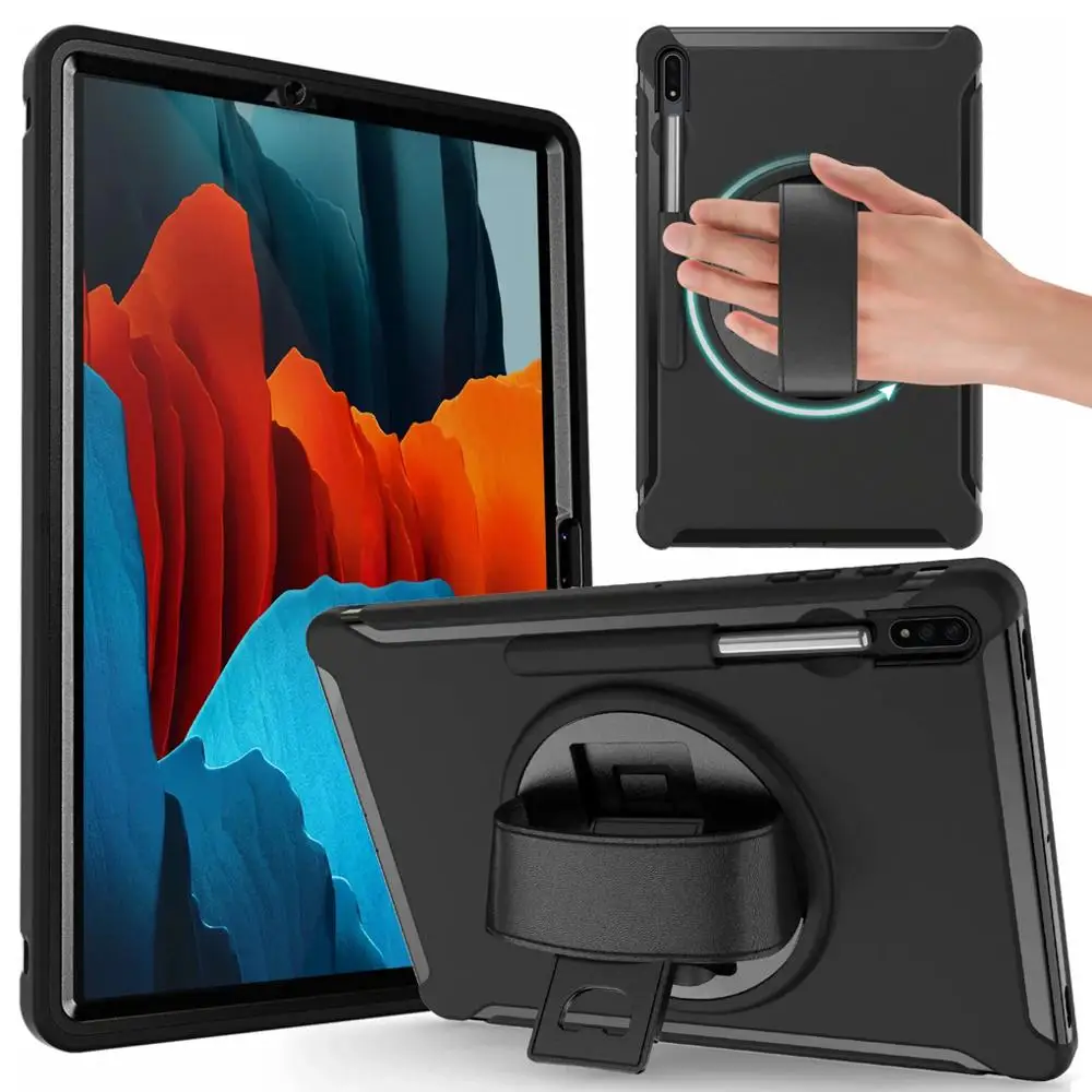 360 Rotation Shockproof Fundas Tablet Case For Samsung Galaxy Tab S7 Plus S7plus T975 T970 T976B Cover Hard PC Silicone Shell
360 Rotation Shockproof Fundas Tablet Case For Samsung Galaxy Tab S7 Plus S7plus T975 T970 T976B Cover Hard PC Silicone Shell