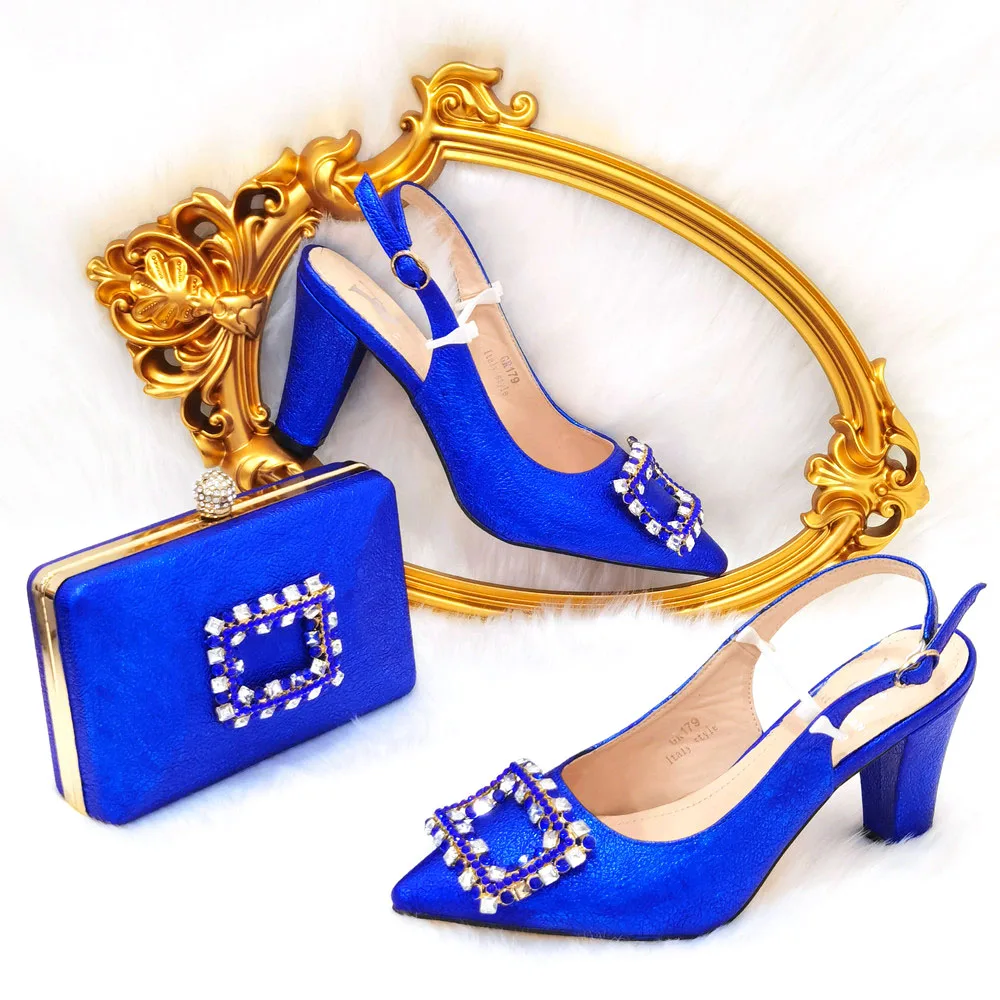 R.Blue High Quality Italian Matching Lady Shoes and Bag Material with PU Nigerian Shoes and Bags Set 
R.Blue High Quality Italian Matching Lady Shoes and Bag Material with PU Nigerian Shoes and Bags Set