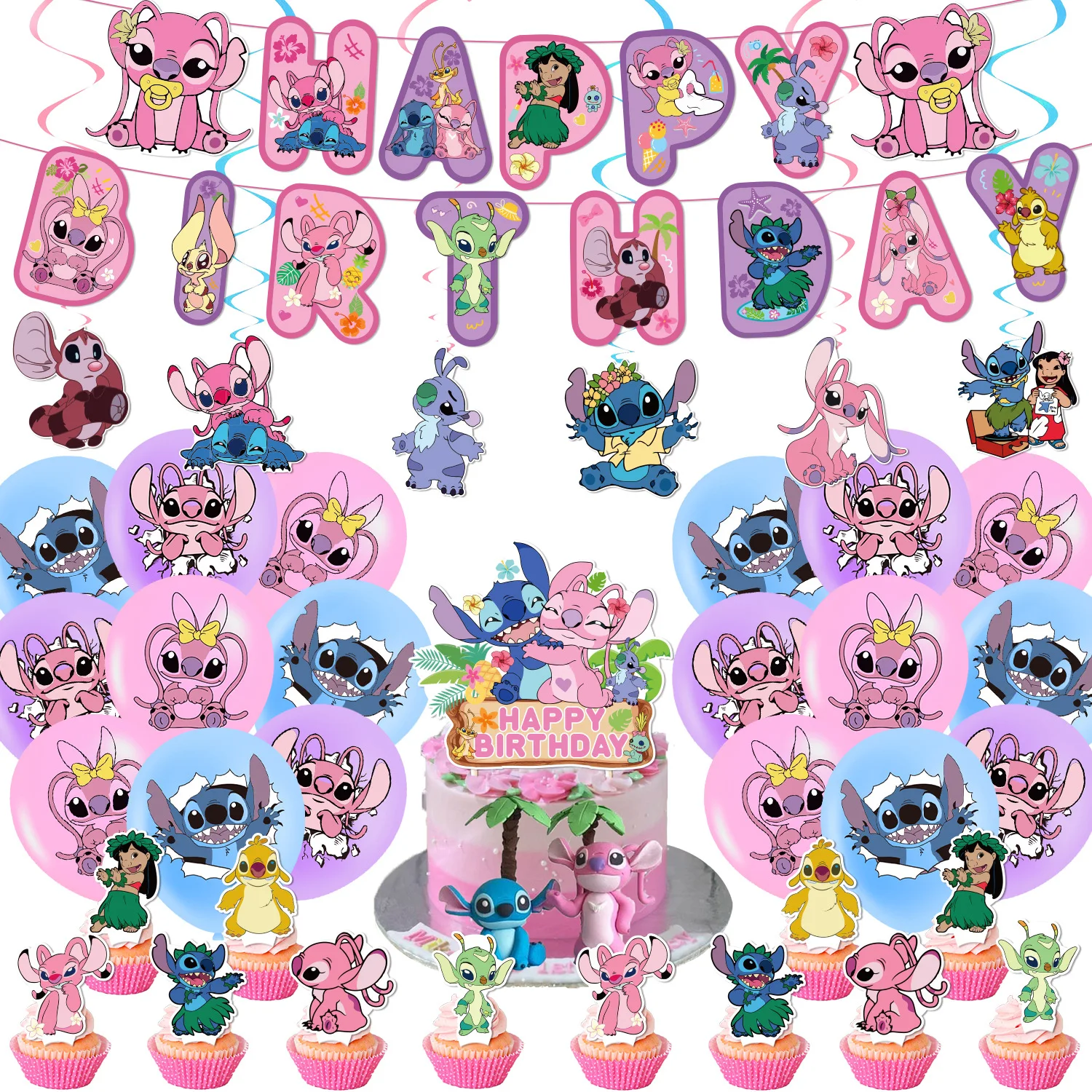 Balloon Sets Party Supplies Stitch Theme Disney Latex Globos Banner Cake Topper Party Accessories Kids Birthday Party Decoration
Balloon Sets Party Supplies Stitch Theme Disney Latex Globos Banner Cake Topper Party Accessories Kids Birthday Party Decoration