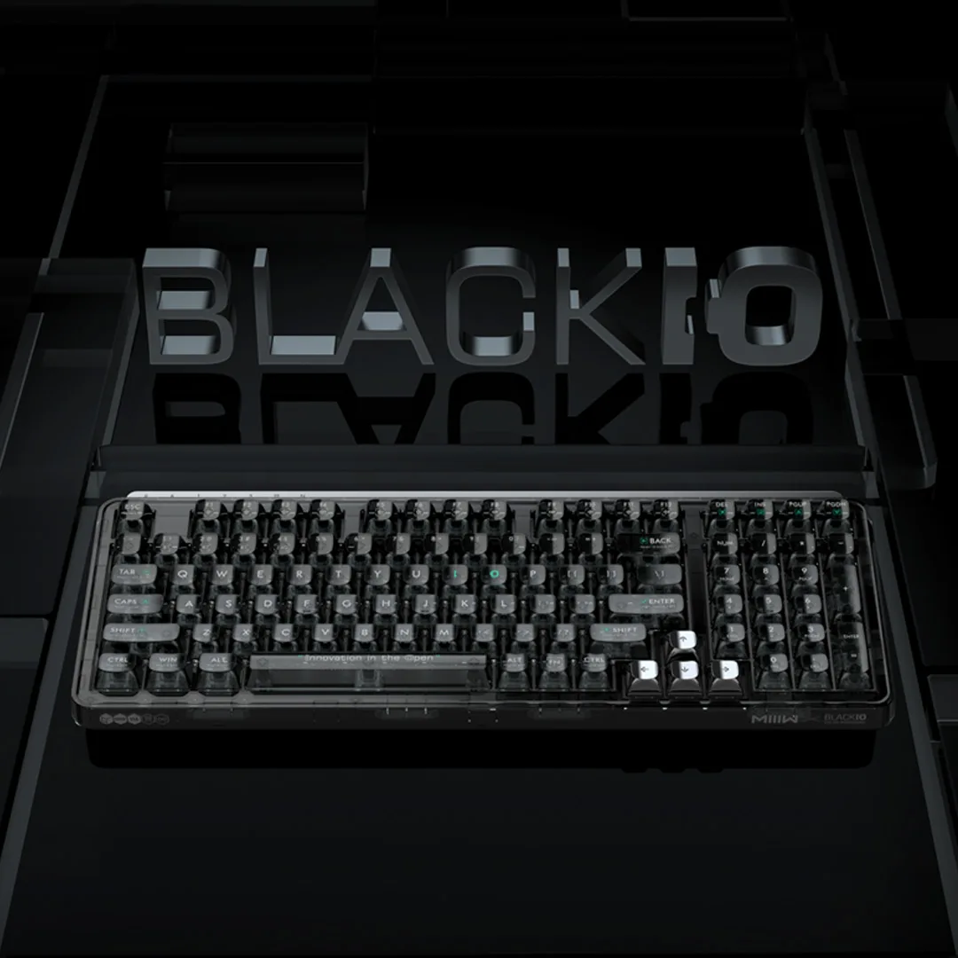 MIIIW Customized Mechanical Keyboard BlackIO98 Transparent Black Crystal Design MX Jellyfish Shaft Gasket Structure RGB Type-c
MIIIW Customized Mechanical Keyboard BlackIO98 Transparent Black Crystal Design MX Jellyfish Shaft Gasket Structure RGB Type-c