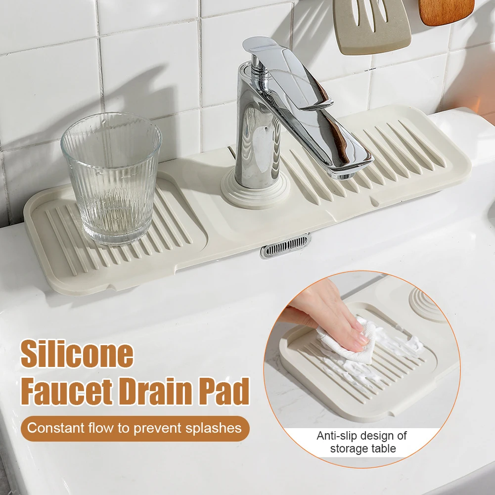 Kitchen Sink Splash Guard Silicone Faucet Handle Drip Catcher Tray Fits the Faucet Tube Sponge Holder Faucet Absorbent Sink Mat
Kitchen Sink Splash Guard Silicone Faucet Handle Drip Catcher Tray Fits the Faucet Tube Sponge Holder Faucet Absorbent Sink Mat