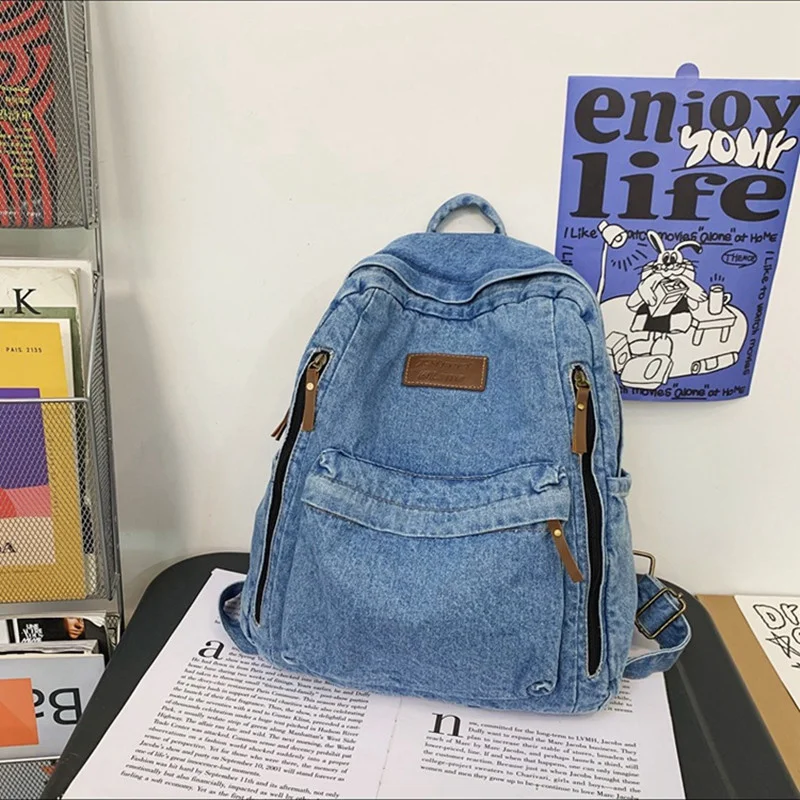 Casual Denim Women's Backpack Large Capacity Feminina Travel Backpack Fashion Student School Bag For Girls Mochila
Casual Denim Women's Backpack Large Capacity Feminina Travel Backpack Fashion Student School Bag For Girls Mochila